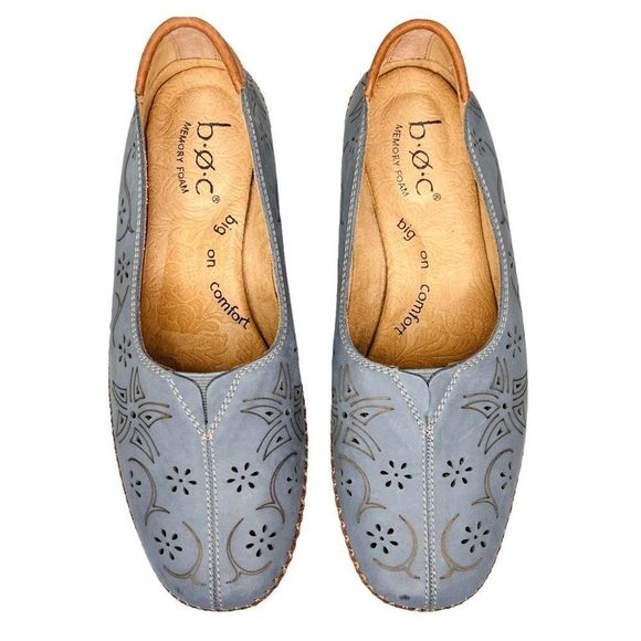 Born CONCEPTS b.o.c Women's Poha Leather Slip-On Flat Loafer Blue 8.5 EUC - Picture 13 of 13